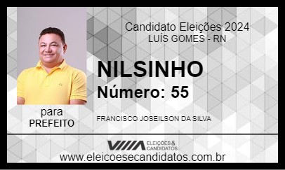 Candidato NILSINHO 2024 - LUÍS GOMES - Eleições