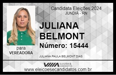 Candidato JULIANA BELMONT 2024 - JUNDIÁ - Eleições