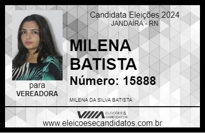 Candidato MILENA BATISTA 2024 - JANDAÍRA - Eleições