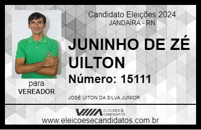 Candidato JUNINHO DE ZÉ UILTON 2024 - JANDAÍRA - Eleições