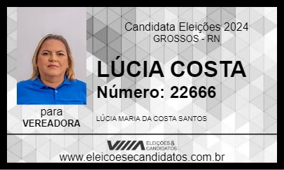 Candidato LÚCIA COSTA 2024 - GROSSOS - Eleições