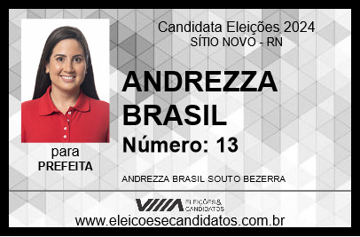 Candidato ANDREZZA BRASIL 2024 - SÍTIO NOVO - Eleições