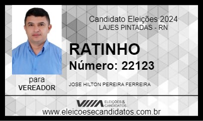 Candidato RATINHO 2024 - LAJES PINTADAS - Eleições