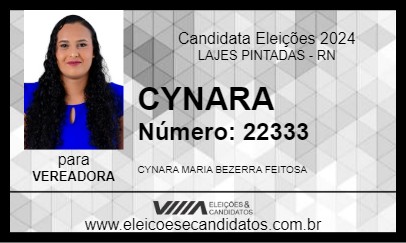 Candidato CYNARA 2024 - LAJES PINTADAS - Eleições