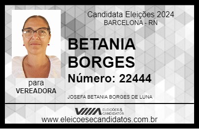 Candidato BETANIA BORGES 2024 - BARCELONA - Eleições