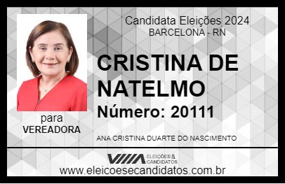 Candidato CRISTINA DE NATELMO 2024 - BARCELONA - Eleições