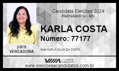 Candidato KARLA COSTA 2024 - PARNAMIRIM - Eleições