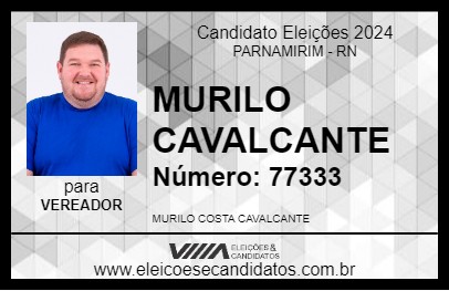 Candidato MURILO CAVALCANTE 2024 - PARNAMIRIM - Eleições