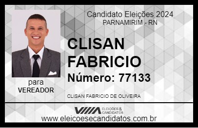 Candidato CLISAN FABRICIO 2024 - PARNAMIRIM - Eleições