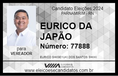 Candidato EURICO DA JAPÃO 2024 - PARNAMIRIM - Eleições