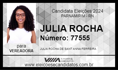 Candidato JULIA ROCHA 2024 - PARNAMIRIM - Eleições