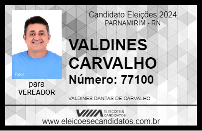 Candidato VALDINES CARVALHO 2024 - PARNAMIRIM - Eleições