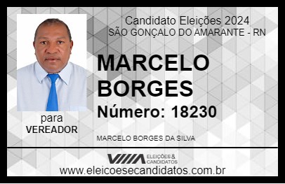 Candidato MARCELO BORGES 2024 - SÃO GONÇALO DO AMARANTE - Eleições