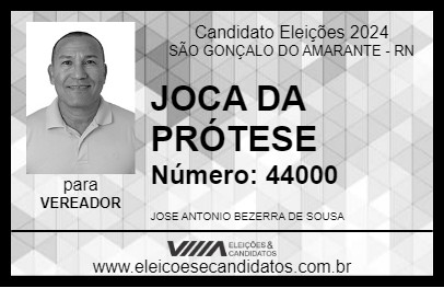 Candidato JOCA DA PRÓTESE 2024 - SÃO GONÇALO DO AMARANTE - Eleições