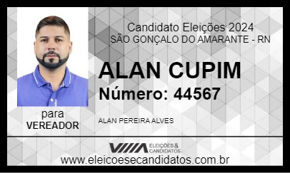 Candidato ALAN CUPIM 2024 - SÃO GONÇALO DO AMARANTE - Eleições