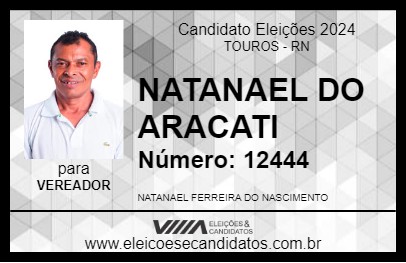 Candidato NATANAEL DO ARACATI 2024 - TOUROS - Eleições