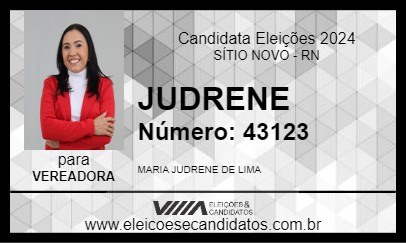 Candidato JUDRENE 2024 - SÍTIO NOVO - Eleições