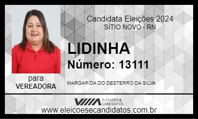 Candidato LIDINHA 2024 - SÍTIO NOVO - Eleições