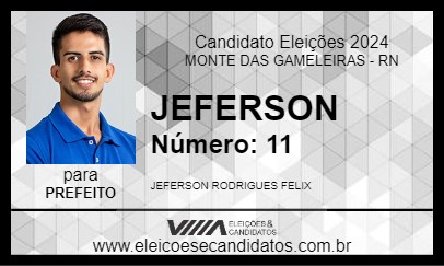 Candidato JEFERSON 2024 - MONTE DAS GAMELEIRAS - Eleições