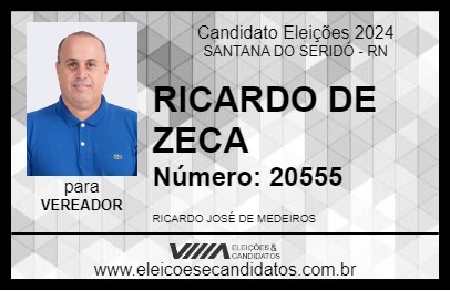 Candidato RICARDO DE ZECA 2024 - SANTANA DO SERIDÓ - Eleições