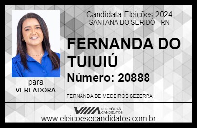 Candidato FERNANDA DO TUIUIÚ 2024 - SANTANA DO SERIDÓ - Eleições