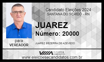 Candidato JUAREZ 2024 - SANTANA DO SERIDÓ - Eleições