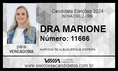 Candidato DRA MARIONE 2024 - NOVA CRUZ - Eleições