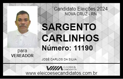 Candidato SARGENTO CARLINHOS 2024 - NOVA CRUZ - Eleições