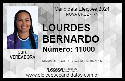 Candidato LOURDES BERNARDO 2024 - NOVA CRUZ - Eleições