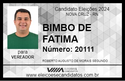 Candidato BIMBO DE FATIMA 2024 - NOVA CRUZ - Eleições