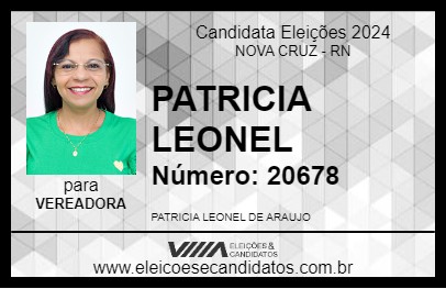 Candidato PATRICIA LEONEL 2024 - NOVA CRUZ - Eleições