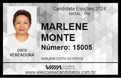 Candidato MARLENE MONTE 2024 - NATAL - Eleições