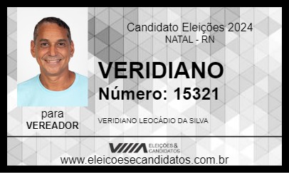 Candidato VERIDIANO 2024 - NATAL - Eleições