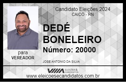 Candidato DEDÉ BONELEIRO 2024 - CAICÓ - Eleições