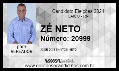 Candidato ZÉ NETO 2024 - CAICÓ - Eleições