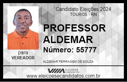 Candidato PROFESSOR ALDEMAR 2024 - TOUROS - Eleições