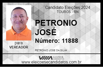 Candidato PETRONIO JOSÉ 2024 - TOUROS - Eleições