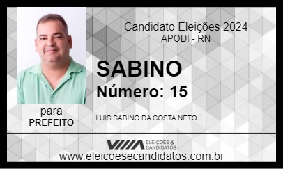 Candidato SABINO 2024 - APODI - Eleições