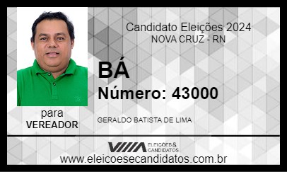 Candidato BÁ 2024 - NOVA CRUZ - Eleições