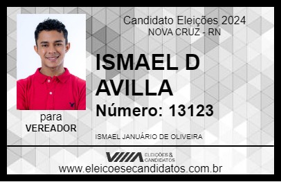 Candidato ISMAEL D AVILLA 2024 - NOVA CRUZ - Eleições