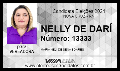 Candidato NELLY DE DARÍ 2024 - NOVA CRUZ - Eleições