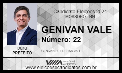 Candidato GENIVAN VALE 2024 - MOSSORÓ - Eleições