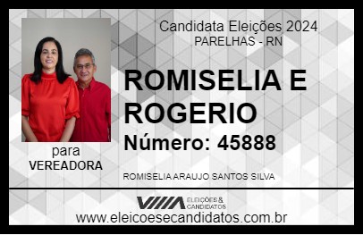 Candidato ROMISELIA DE ROGERIO 2024 - PARELHAS - Eleições