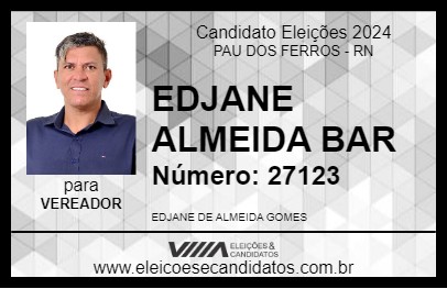 Candidato EDJANE ALMEIDA BAR 2024 - PAU DOS FERROS - Eleições