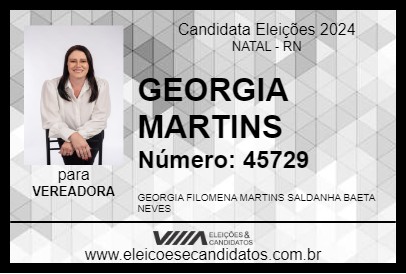 Candidato GEORGIA MARTINS 2024 - NATAL - Eleições