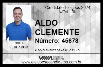 Candidato ALDO CLEMENTE 2024 - NATAL - Eleições