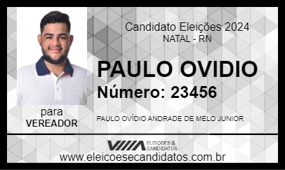 Candidato PAULO OVIDIO 2024 - NATAL - Eleições