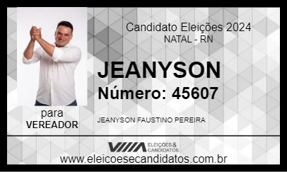 Candidato JEANYSON 2024 - NATAL - Eleições