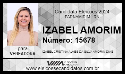 Candidato IZABEL AMORIM 2024 - PARNAMIRIM - Eleições