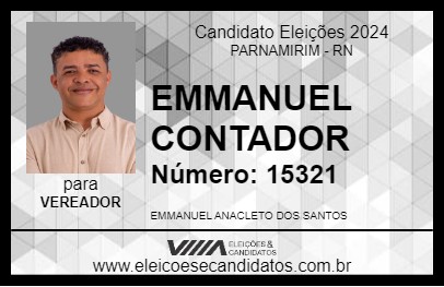 Candidato EMMANUEL CONTADOR 2024 - PARNAMIRIM - Eleições